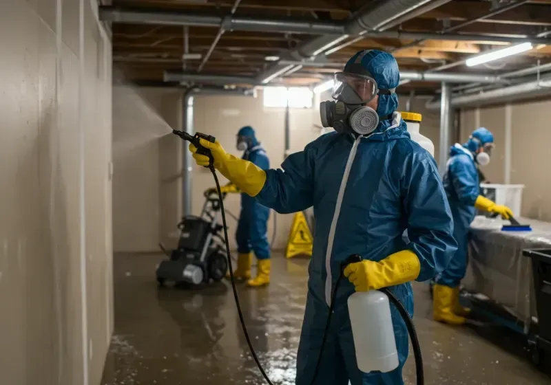 Basement Sanitization and Antimicrobial Treatment process in Monroe County, AL