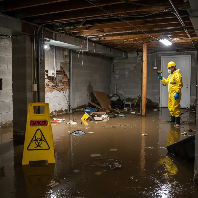 Flooded Basement Electrical Hazard in Monroe County, AL Property